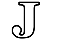 嵐松本潤うちわ型紙「J」